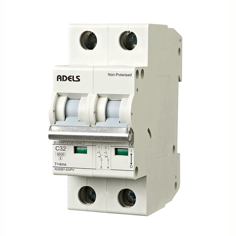 Ka whakamahia i roto i te Pv Solar Power System Nonpolarity Dc Mini Circuit Breaker