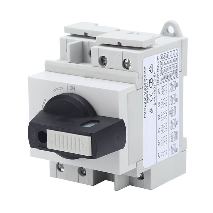 Din Rail Mounted Padlockable DC Isolator Whakawhiti